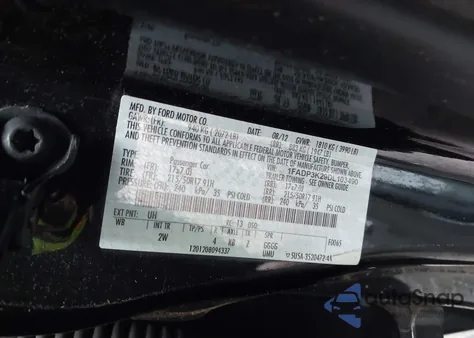 2013 Ford Focus Se из США, поврежденный, VIN 1FADP3K29DL103490